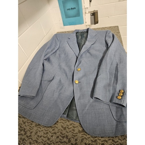 Dimitri Blazer Mens Large Blue 44 Short Jacket Blazer - Picture 1 of 9
